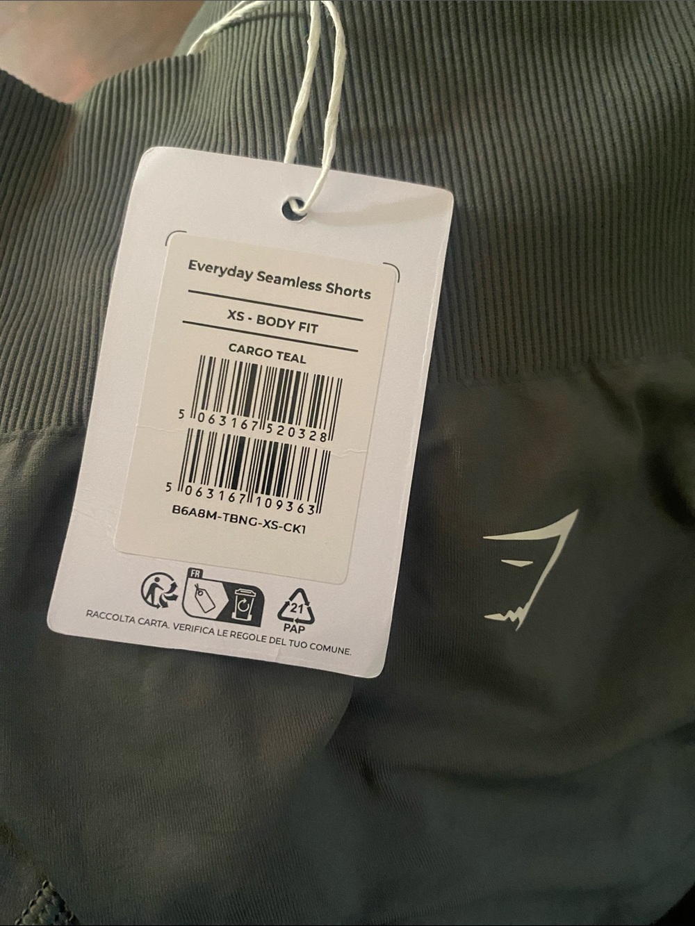 Gymshark Everyday Seamless Cargo Shorts - Teal
